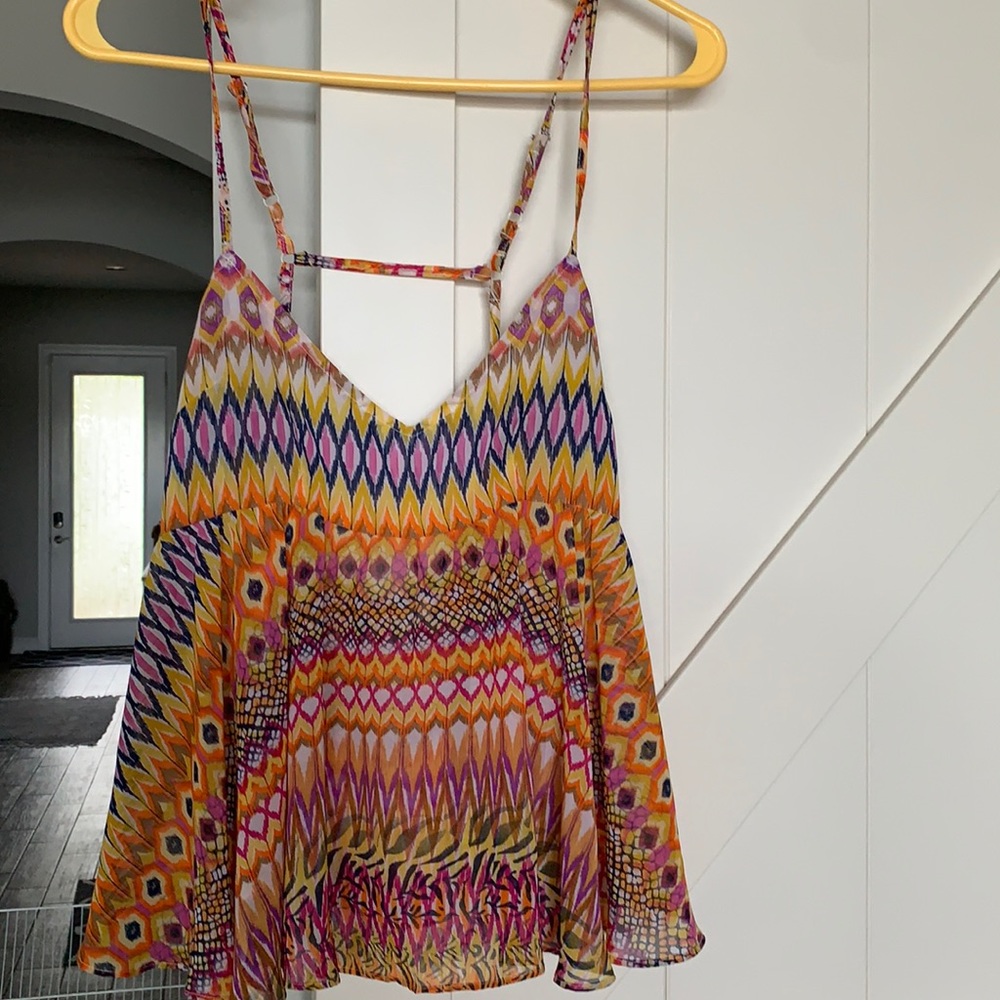 Millau pretty multi color tank blouse